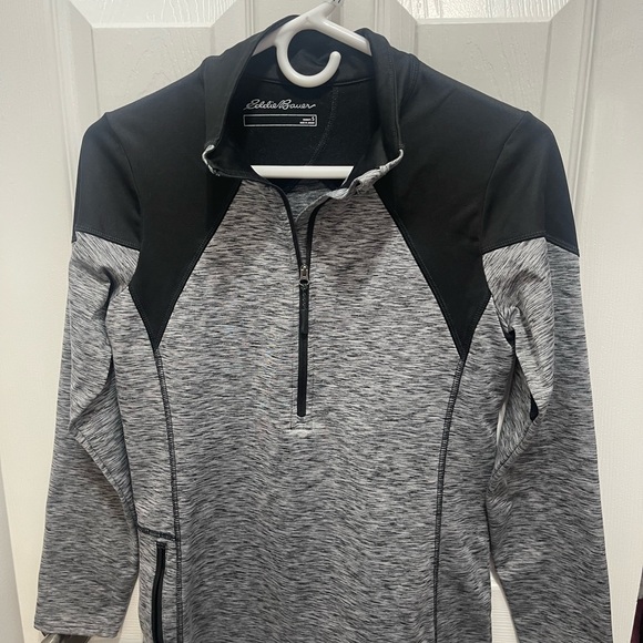 Eddie Bauer workout jacket small black and gray - Picture 2 of 8